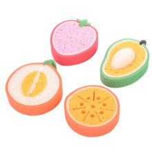 4 color fruit set dish washing sponge,kid bath sponge